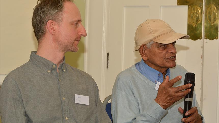 Lal Kissoon speaking during the People's Panel event in February
