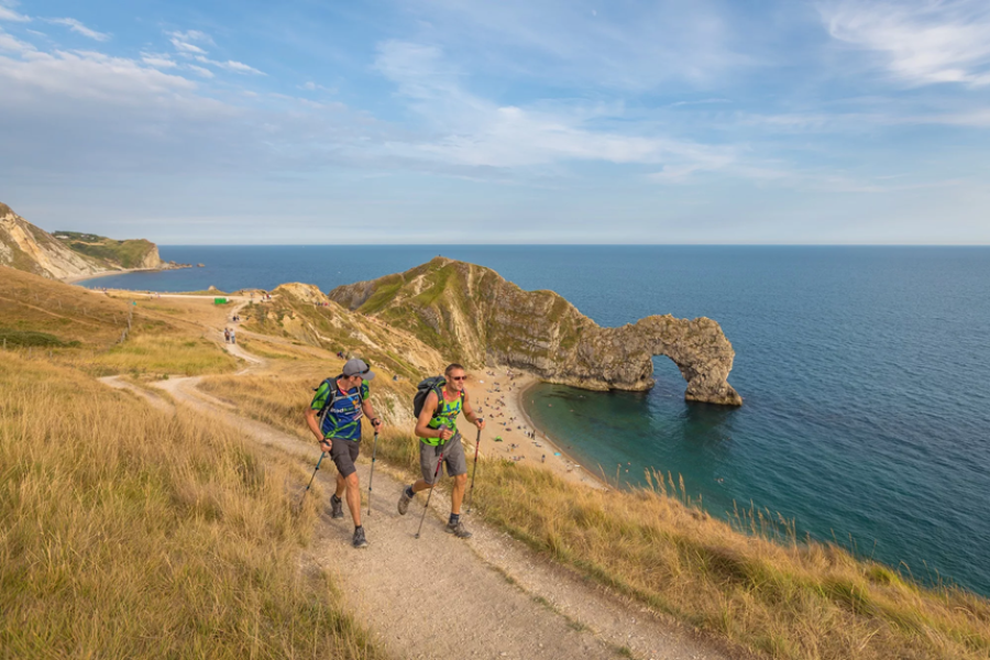 Jurassic Coastline with walkers