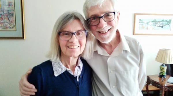 Tony Ward with his wife Sheila in June 2019