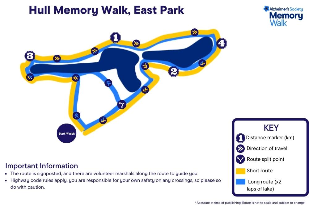 Hull Memory Walk route map