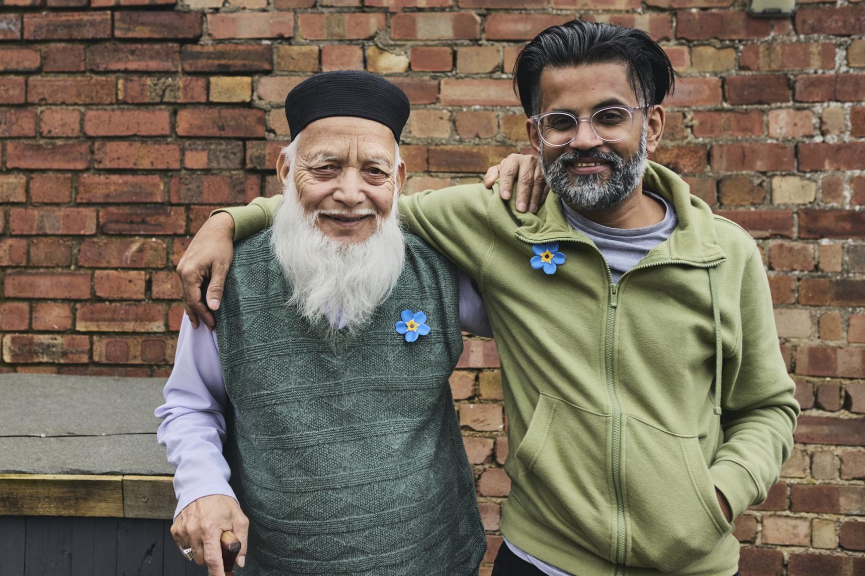 Shahbaz with his dad Mohammed who has dementia
