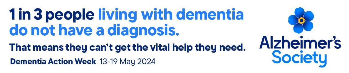 Dementia Action Week email signature in blue writing against a white background