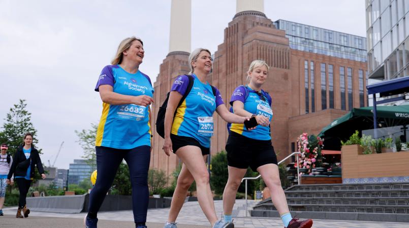 Group of three trekkers at Trek26 London