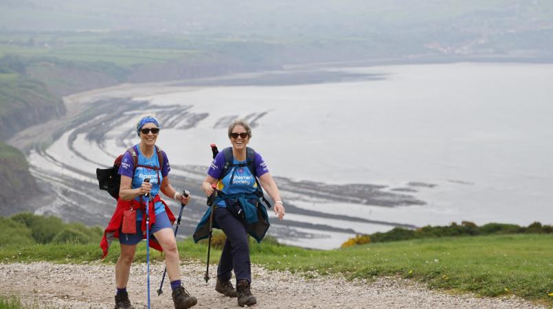 Two people trekking