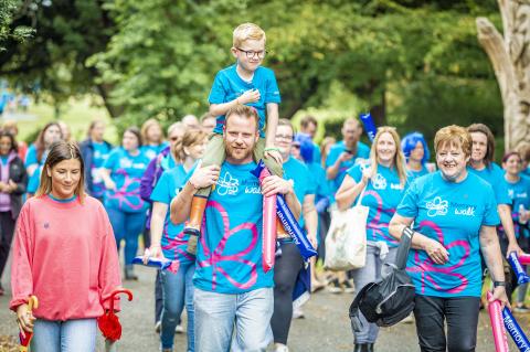 A group of people taking part in Memory Walk