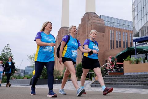 Group of three trekkers at Trek26 London