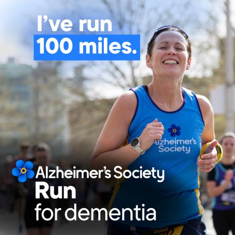 I've run 100 miles for Run for dementia