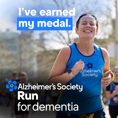 I've earned my medal for Run for dementia