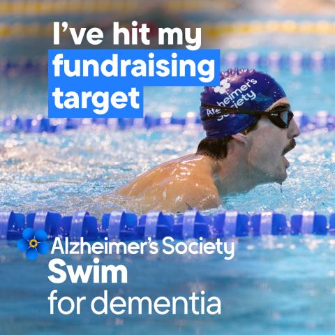 I've hit my fundraising target for Swim for dementia