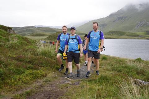 Three trekkers walking Trek2 Eryri