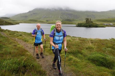 Two people trekking