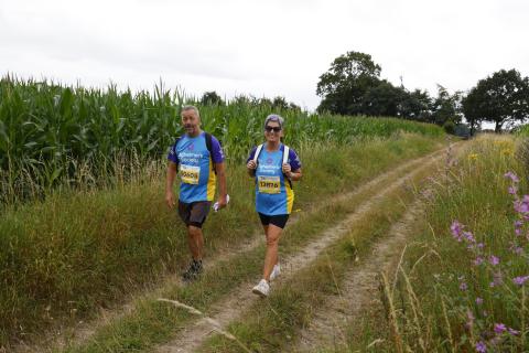 Two people trekking