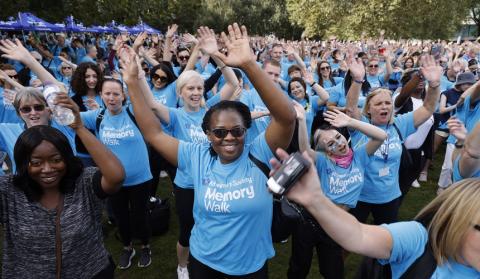 A big crowd of people at Memory Walk